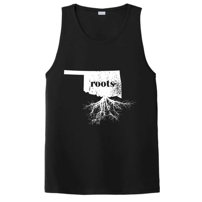 Oklahoma Roots State Map Home Love Gift Performance Tank