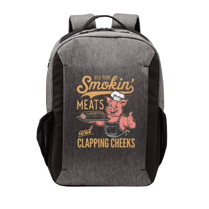 Old Row Smokin Meats And Clapping Cheeks Funny Vector Backpack