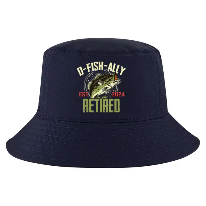 Ofishally Retired Since 2024 Retirement Fishing Cool Comfort Performance Bucket Hat