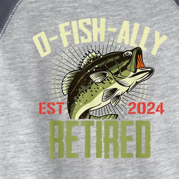 Ofishally Retired Since 2024 Retirement Fishing Toddler Fine Jersey T-Shirt