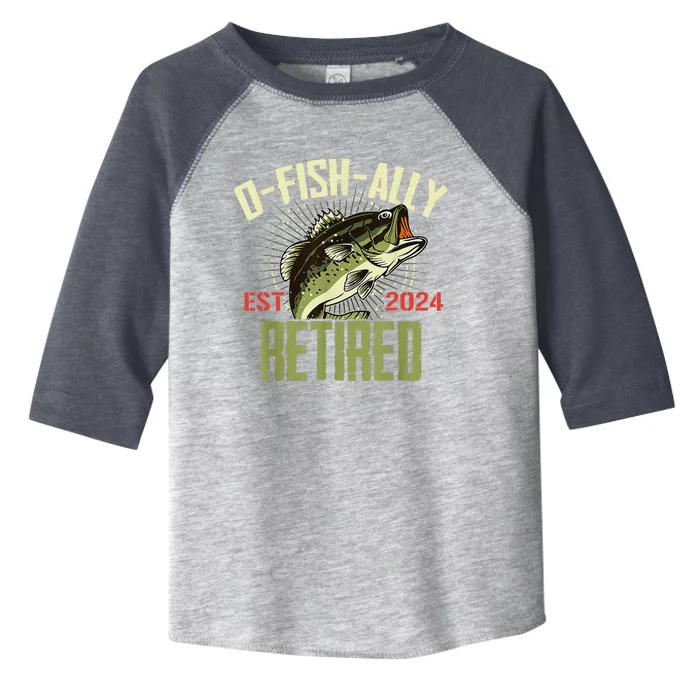 Ofishally Retired Since 2024 Retirement Fishing Toddler Fine Jersey T-Shirt