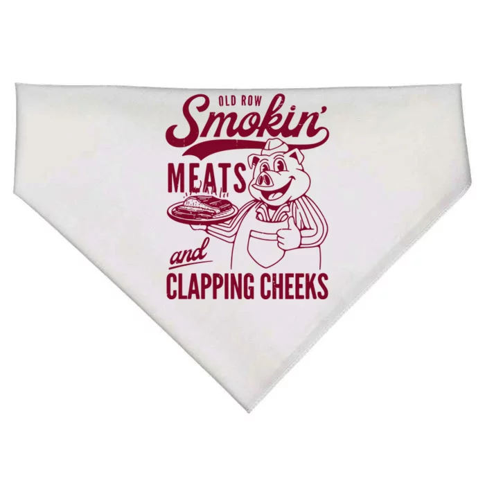 Old Row Smokin Meats And Clapping Cheeks USA-Made Doggie Bandana