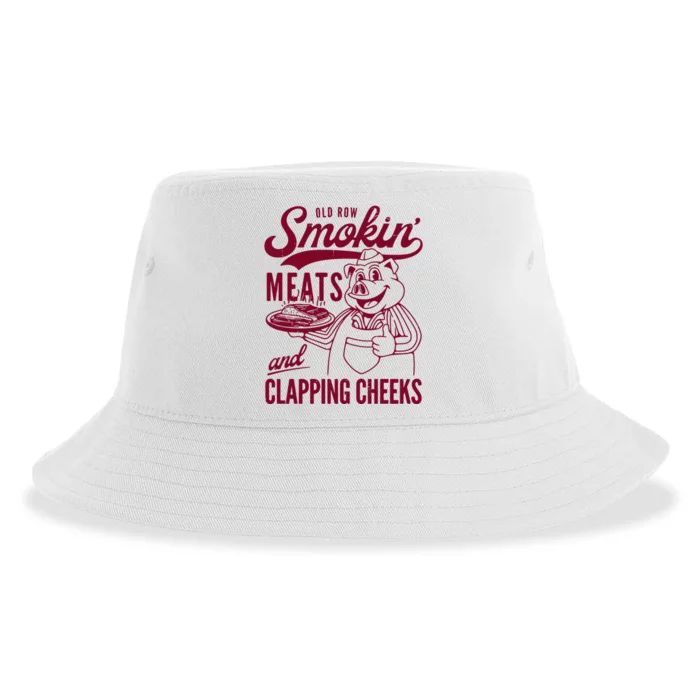 Old Row Smokin Meats And Clapping Cheeks Sustainable Bucket Hat