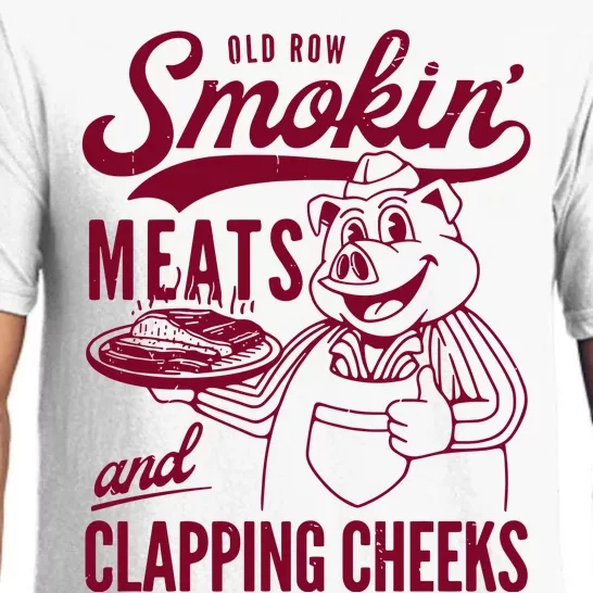 Old Row Smokin Meats And Clapping Cheeks Pajama Set