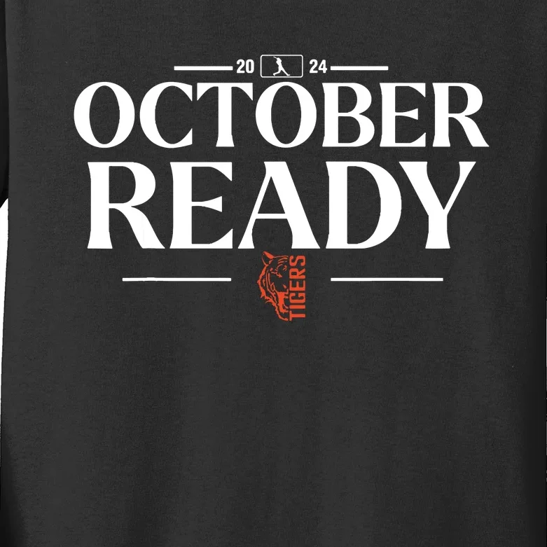 October Ready Tigers Funny For Ready Tiger Kids Long Sleeve Shirt