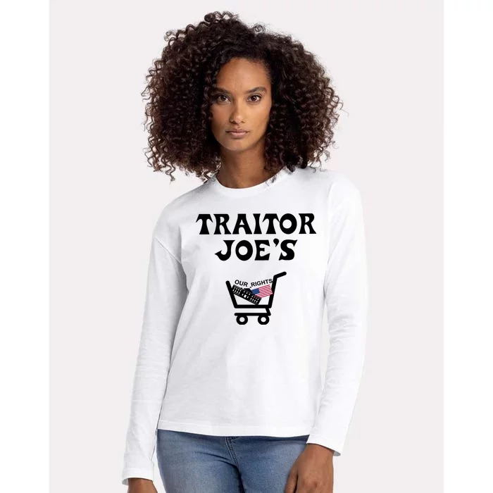 Our Rights Traitor Joe's USA Womens Cotton Relaxed Long Sleeve T-Shirt