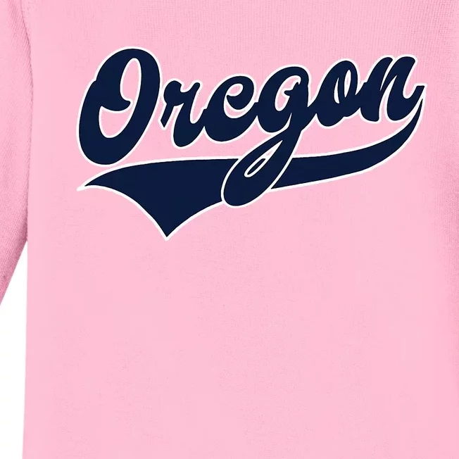 Oregon Retro Throwback Design Classic Baby Long Sleeve Bodysuit