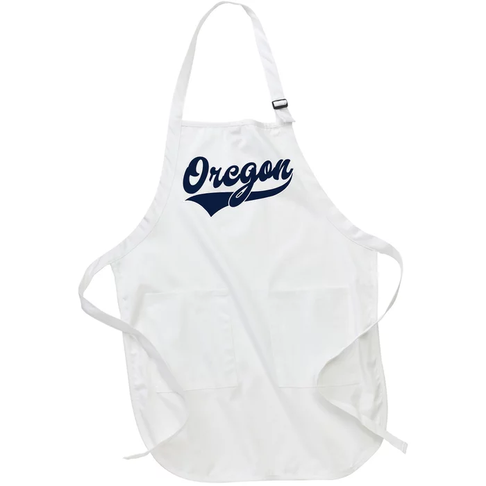 Oregon Retro Throwback Design Classic Full-Length Apron With Pocket