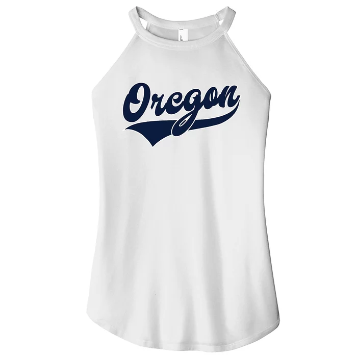 Oregon Retro Throwback Design Classic Women’s Perfect Tri Rocker Tank