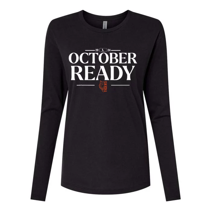 October Ready Tigers Womens Cotton Relaxed Long Sleeve T-Shirt