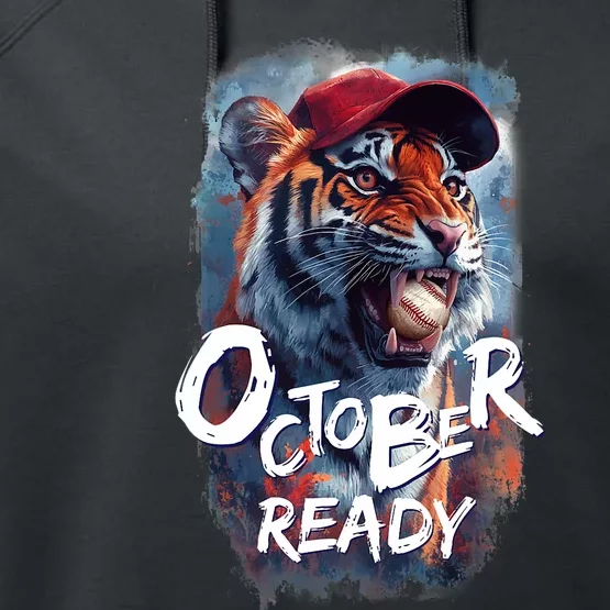 October Ready Tiger Baseball Sports Playoffs Performance Fleece Hoodie