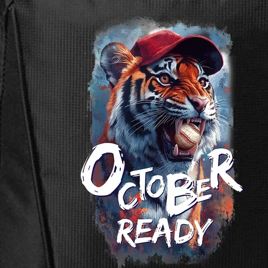 October Ready Tiger Baseball Sports Playoffs City Backpack