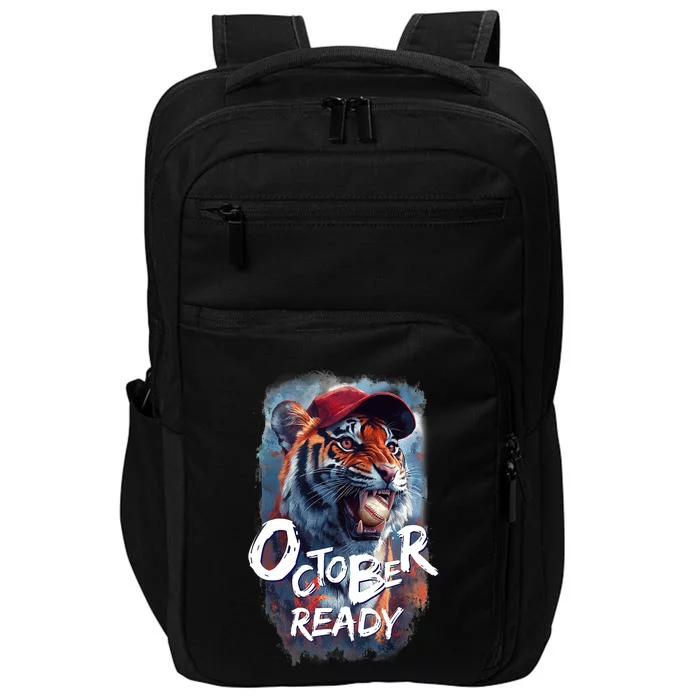 October Ready Tiger Baseball Sports Playoffs Impact Tech Backpack