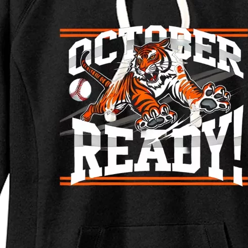 October Ready Tiger Baseball Fan Apparel Women's Fleece Hoodie