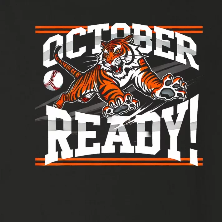 October Ready Tiger Baseball Fan Apparel Toddler Long Sleeve Shirt