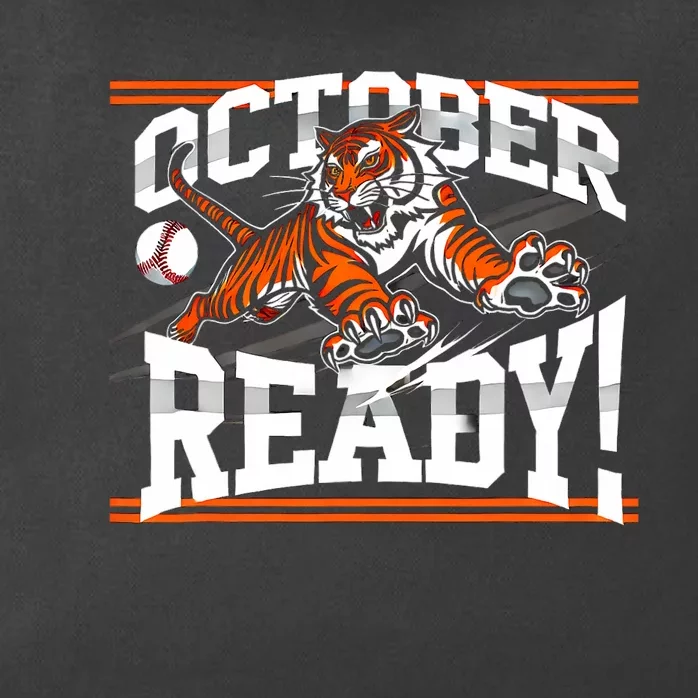 October Ready Tiger Baseball Fan Apparel Zip Tote Bag