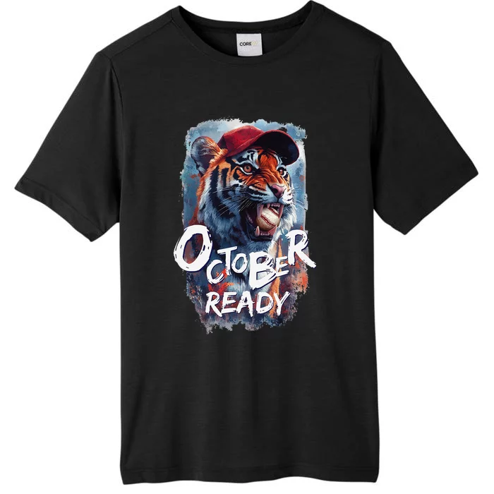 October Ready Tiger Baseball Sports Playoffs ChromaSoft Performance T-Shirt