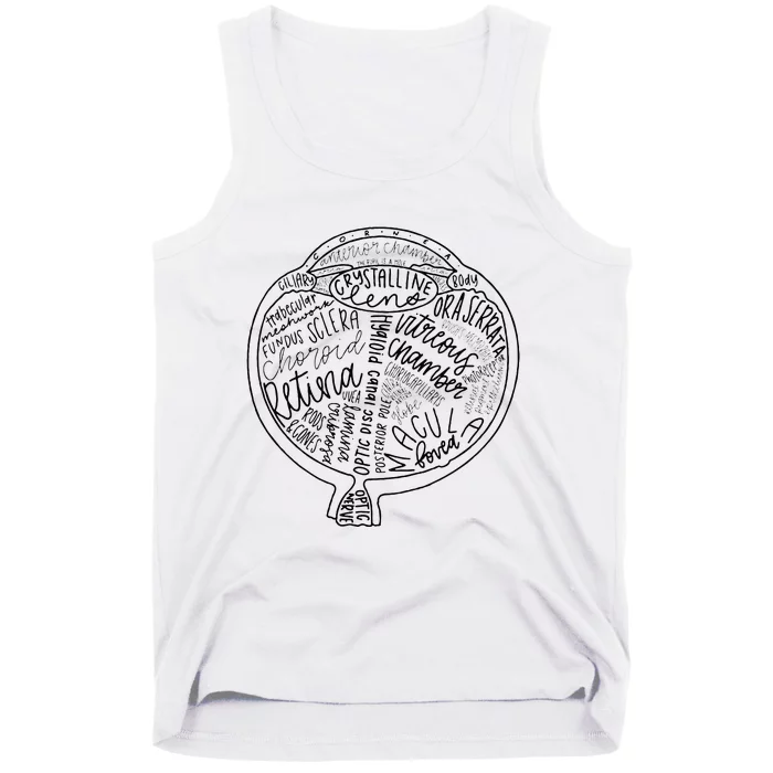 Optometrist Retina Tech Eyeball Anatomy Optician Eye Doctor Tank Top