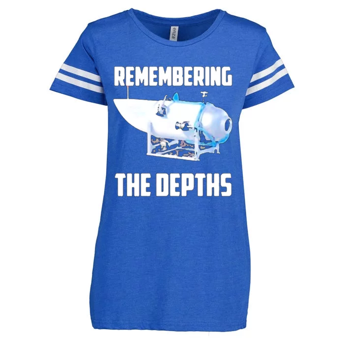 Oceangate Remembering The Depths Enza Ladies Jersey Football T-Shirt