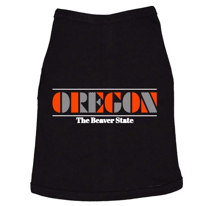 Oregon Retro The Beaver State Logo Doggie Tank