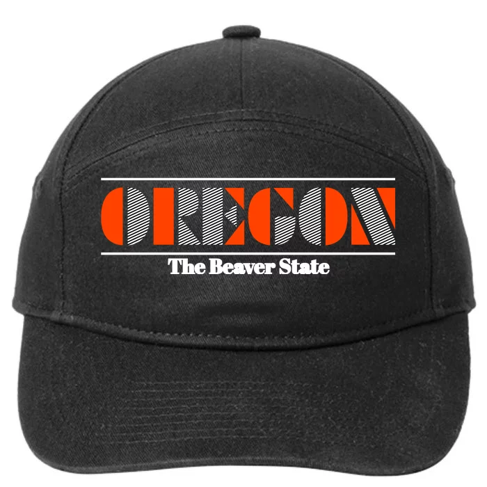 Oregon Retro The Beaver State Logo 7-Panel Snapback Hat