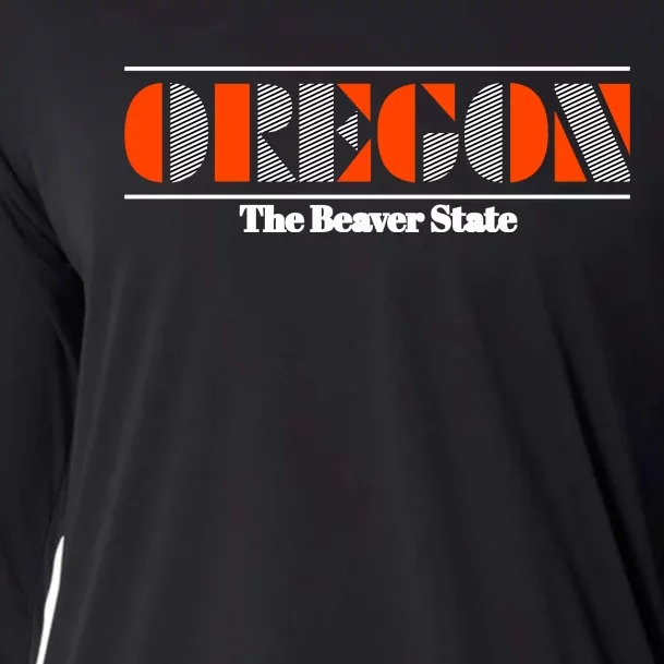 Oregon Retro The Beaver State Logo Cooling Performance Long Sleeve Crew