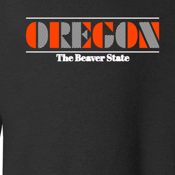 Oregon Retro The Beaver State Logo Toddler Sweatshirt