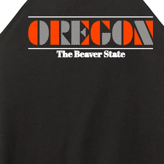 Oregon Retro The Beaver State Logo Women’s Perfect Tri Rocker Tank