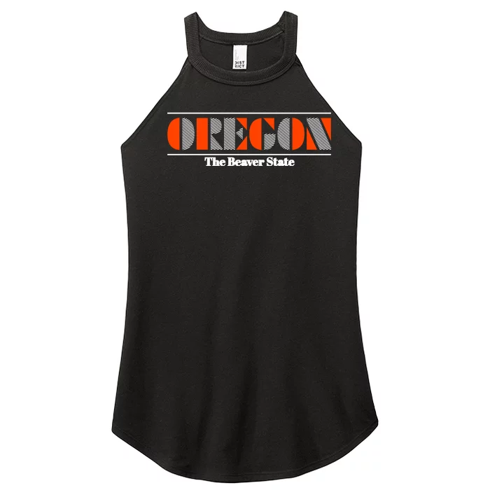 Oregon Retro The Beaver State Logo Women’s Perfect Tri Rocker Tank