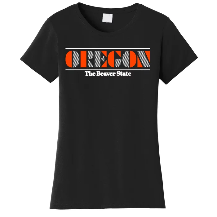 Oregon Retro The Beaver State Logo Women's T-Shirt