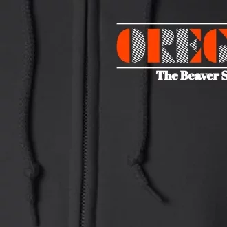 Oregon Retro The Beaver State Logo Full Zip Hoodie