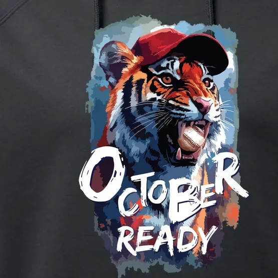 October Ready Tiger Baseball Sports Playoffs Performance Fleece Hoodie