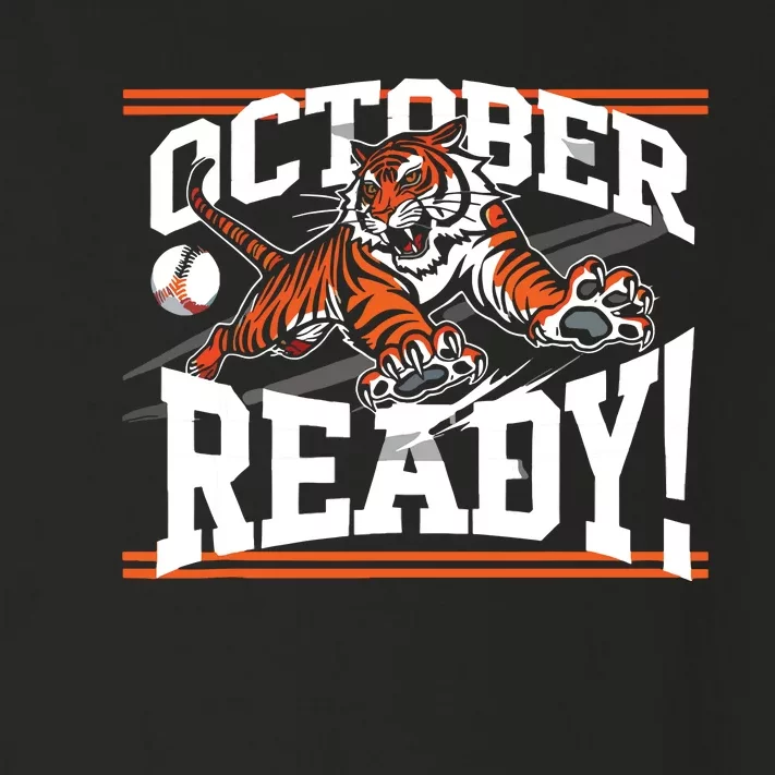 October Ready Tiger Baseball Fan Apparel Toddler Long Sleeve Shirt