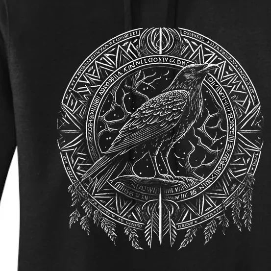 Odins Raven Viking Midgard Thor Walhalla Women's Pullover Hoodie