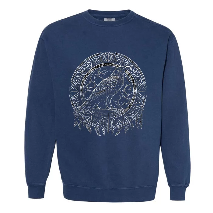 Odins Raven Viking Midgard Thor Walhalla Garment-Dyed Sweatshirt