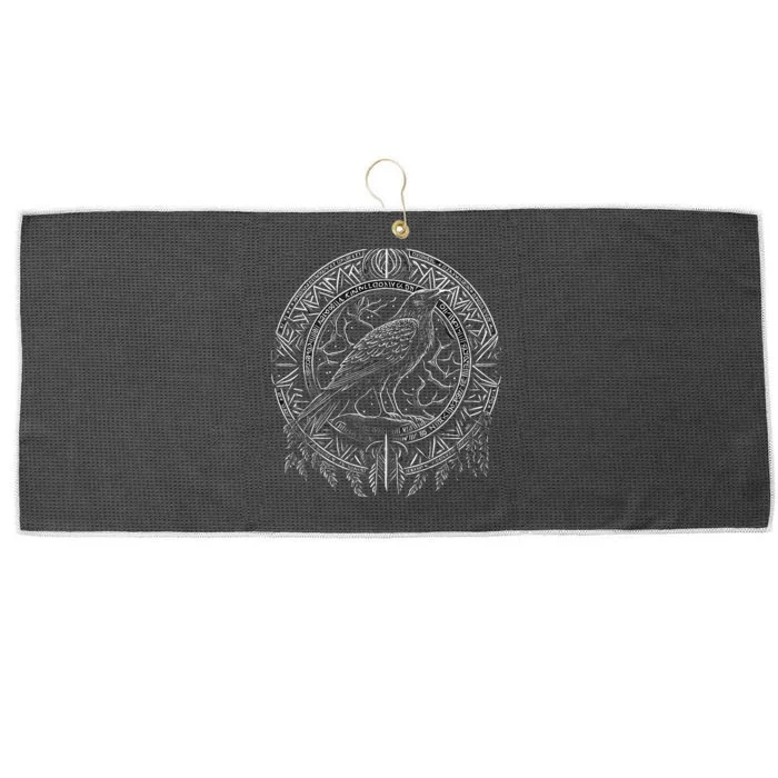 Odins Raven Viking Midgard Thor Walhalla Large Microfiber Waffle Golf Towel