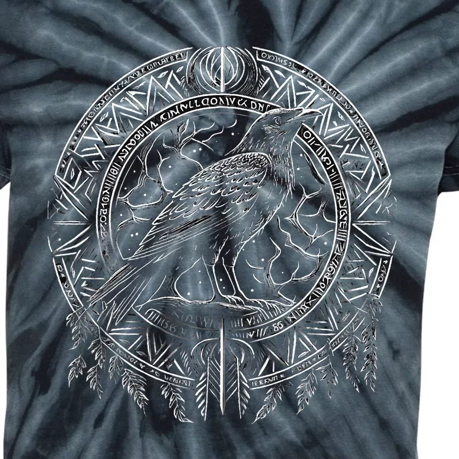 Odins Raven Viking Midgard Thor Walhalla Kids Tie-Dye T-Shirt