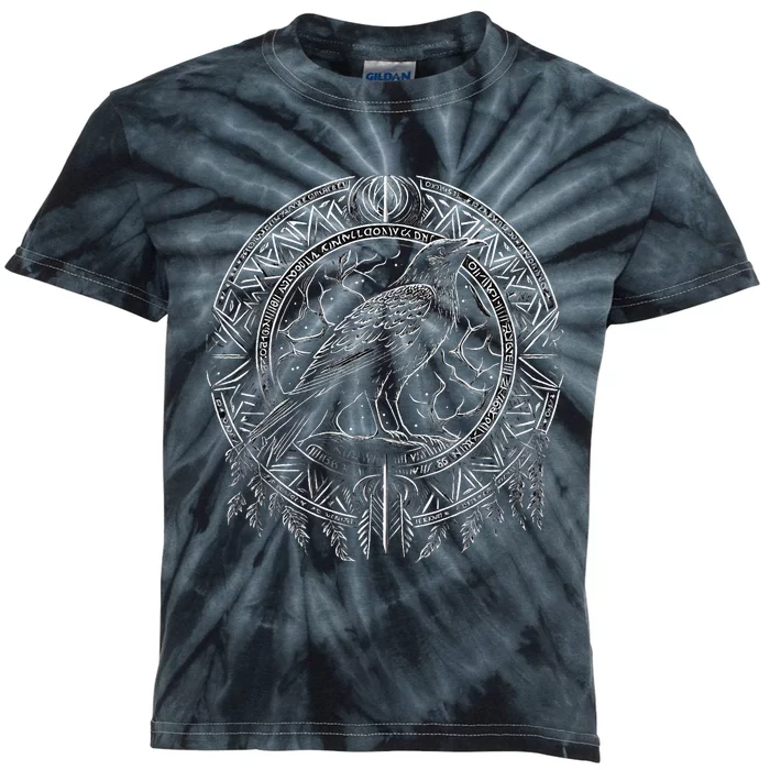 Odins Raven Viking Midgard Thor Walhalla Kids Tie-Dye T-Shirt