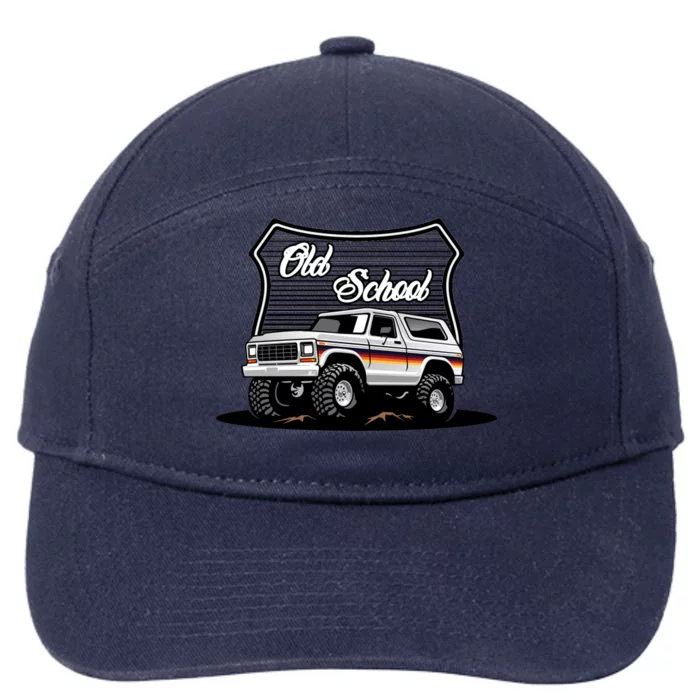 Off Road Vintage Hotrod Off Roader Old School Hot Rod Funny Gift 7-Panel Snapback Hat