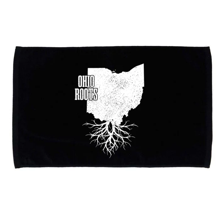 Ohio Roots Vintage Usa Patriotic Pride State Map Microfiber Hand Towel