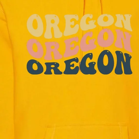 Oregon Retro Waves Premium Hoodie