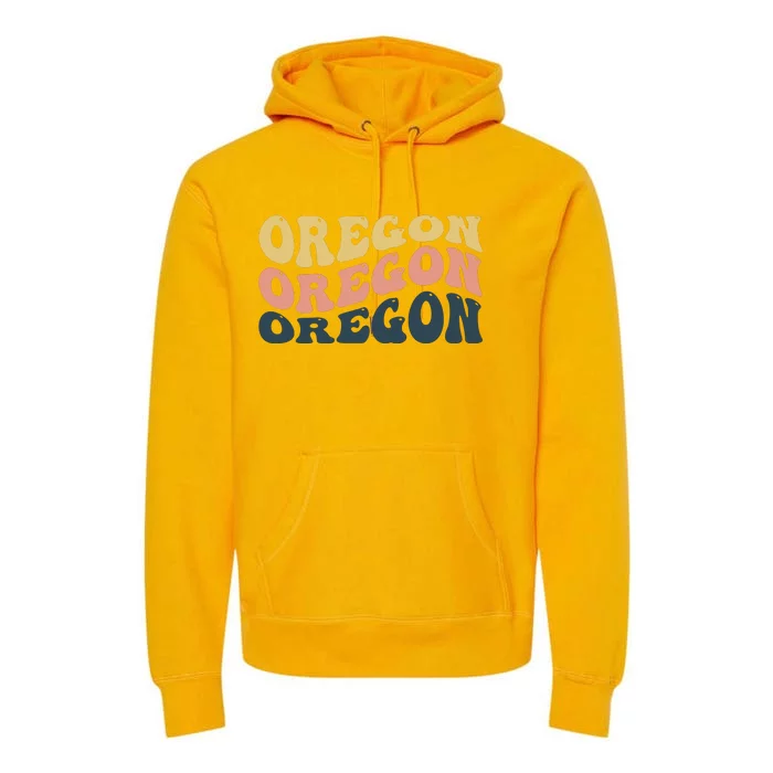 Oregon Retro Waves Premium Hoodie