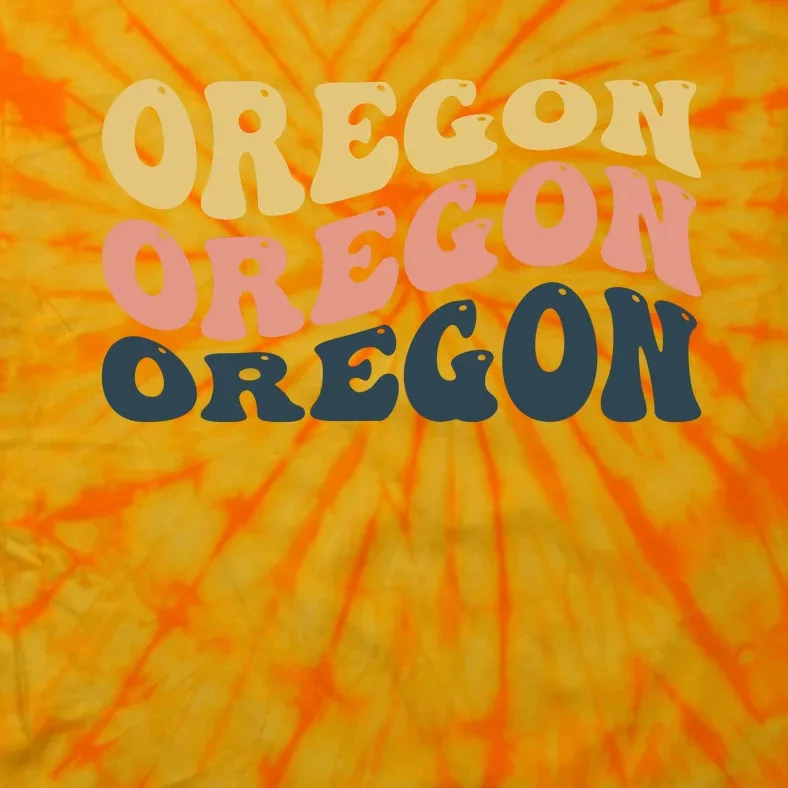 Oregon Retro Waves Tie-Dye T-Shirt