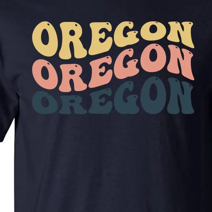 Oregon Retro Waves Tall T-Shirt