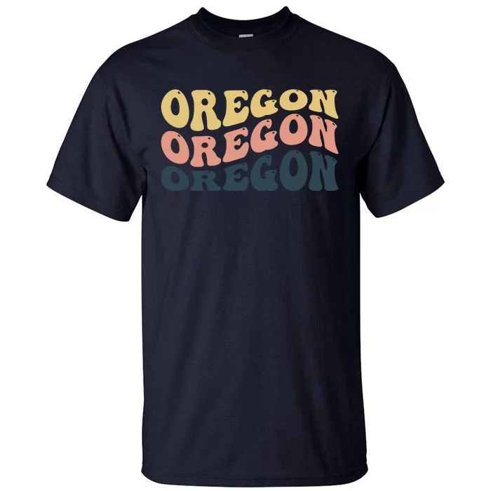 Oregon Retro Waves Tall T-Shirt