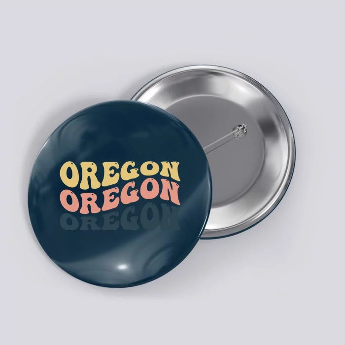 Oregon Retro Waves Button