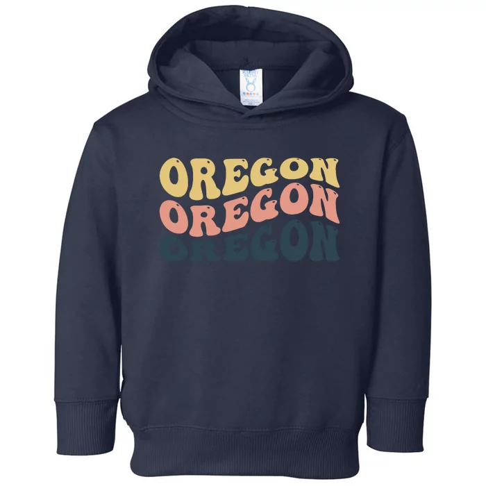 Oregon Retro Waves Toddler Hoodie