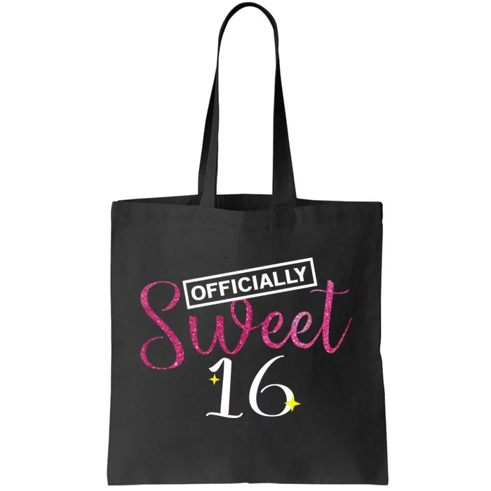 Officially Sweet 16 | Sixteenth Birthday Teen Girl Gift Tote Bag