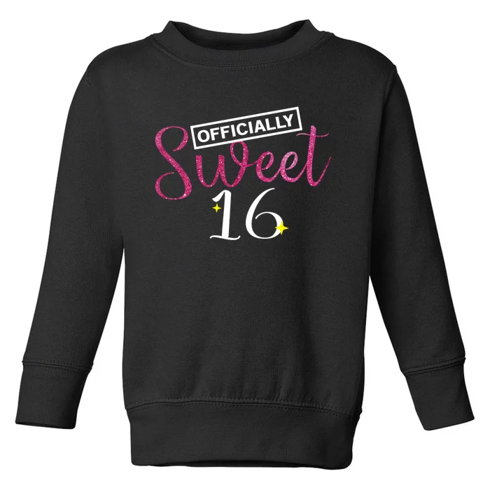 Officially Sweet 16 | Sixteenth Birthday Teen Girl Gift Toddler Sweatshirt