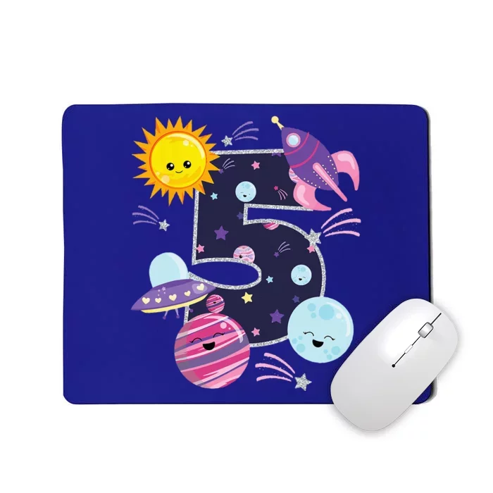 Outer Space 5 Year Old 5th Birthday Party Space Theme Mousepad